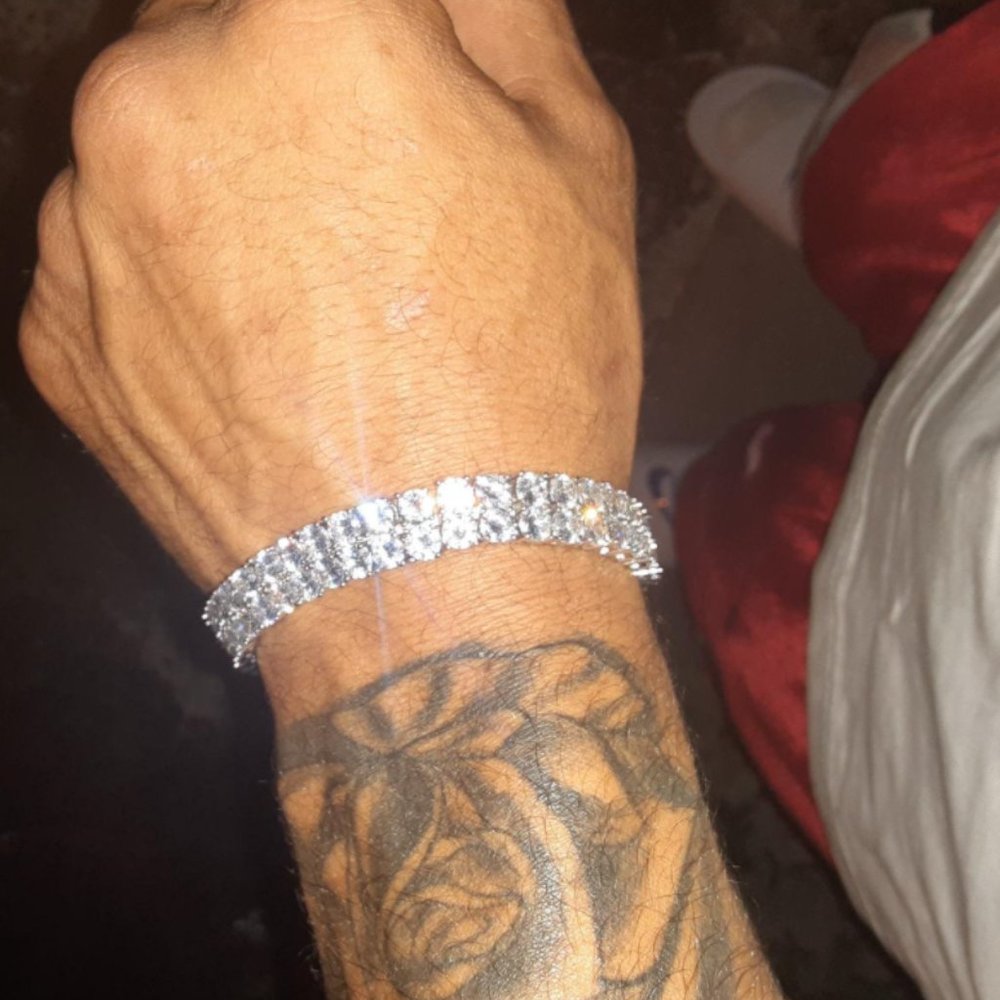 AAA Tennis Bracelet 18k Platinum Plating 7"